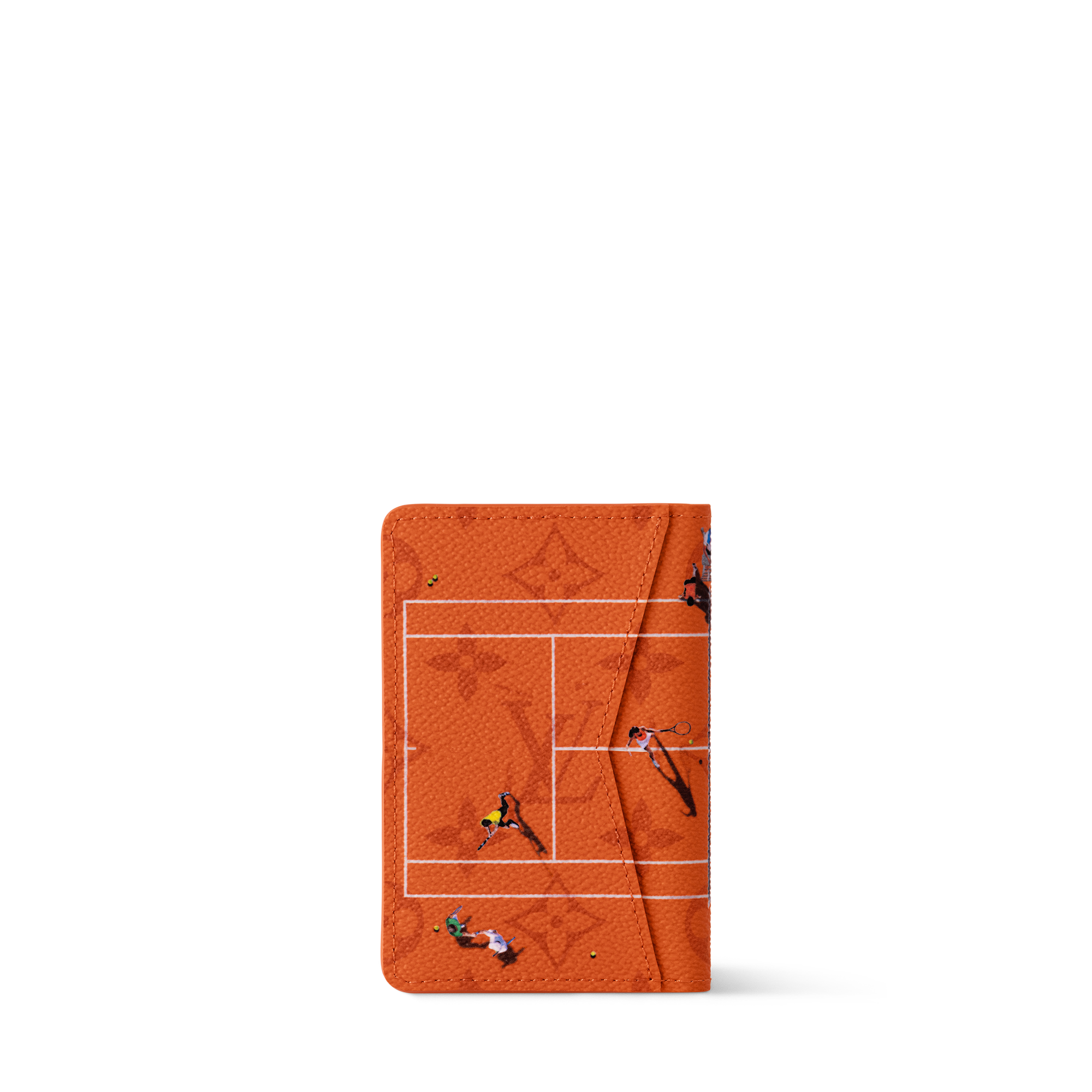 Tennis-Themed Wallet: Orange-Red Pocket Organizer | LOUIS VUITTON ®